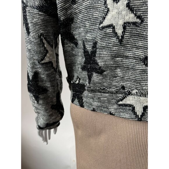 Starry Splendid Womens Sweater Large Cotton & Polyester Black/White Knit - Picture 15 of 16